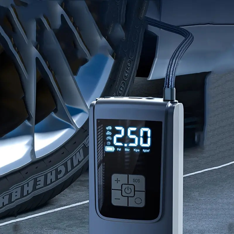 საბურავის უსადენო პორტატული ტუმბო/ჰაერის კომპრესორი SUITU 150 PSI 18650 Series Lithium Battery