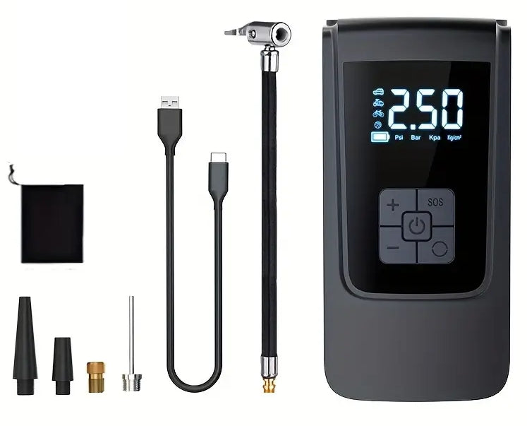 საბურავის უსადენო პორტატული ტუმბო/ჰაერის კომპრესორი SUITU 150 PSI 18650 Series Lithium Battery